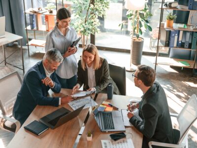 Cooperative,Business.,Group,Of,People,Are,Working,In,The,Modern