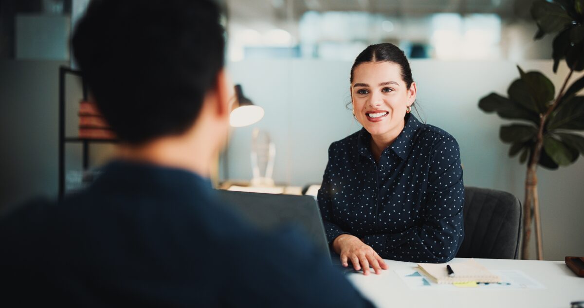 Interview,,Woman,And,People,In,Office,With,Laptop,For,Recruitment,